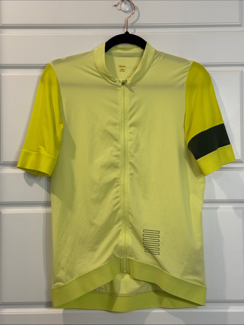 Rapha Pro Team Training Jersey Cycling Shirt Neon Yellow Full Zip large